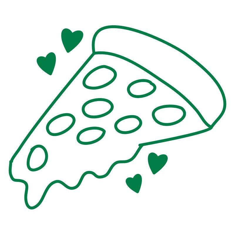 pepperoni slice with love hearts