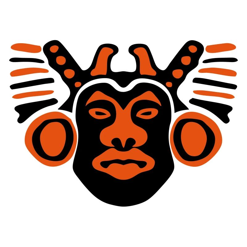 Mayan statue relief mask