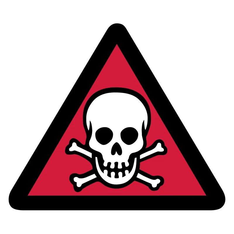 skull caution sign