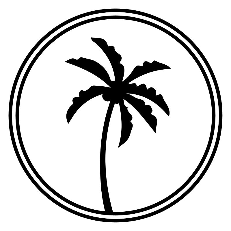 icône de cercle de palmier