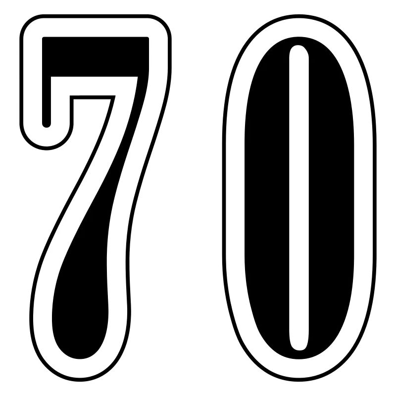 70 Zahl Symbol