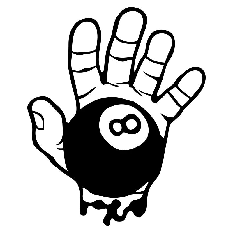 billard main doigt ouverte logo