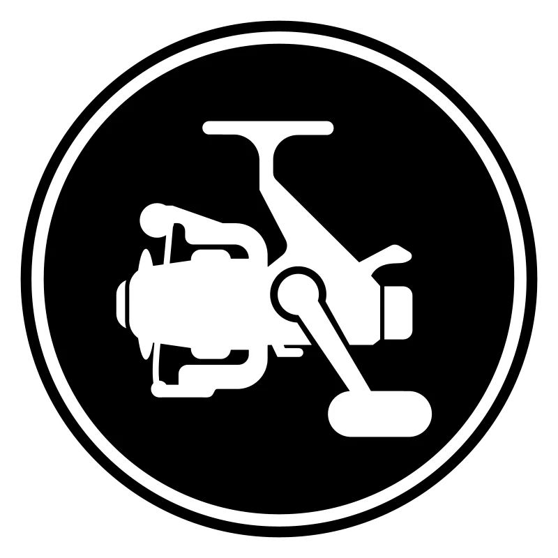 Icône du symbole du moulinet de pêche