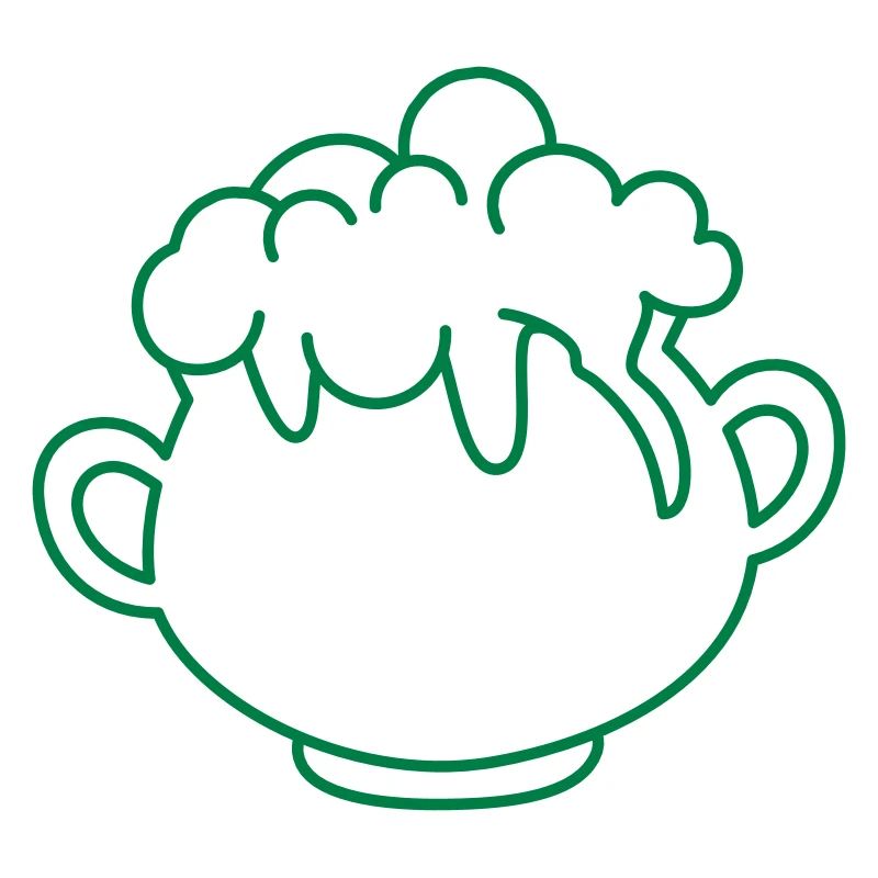 Chaudron avec potion bouillonnante