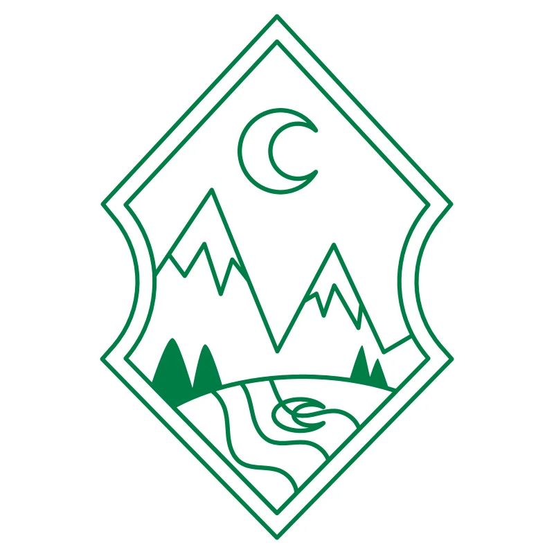 MONTAGNES BOHO au clair de lune et reflet de la lune