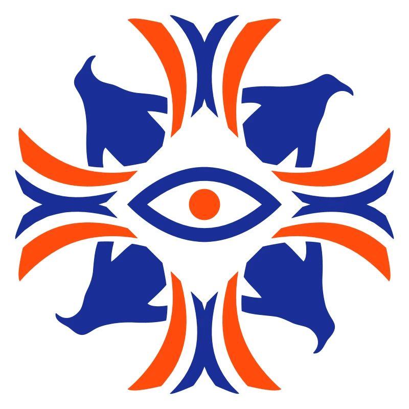 Penguins Abstract Eye Crest Emblem Banner Logo