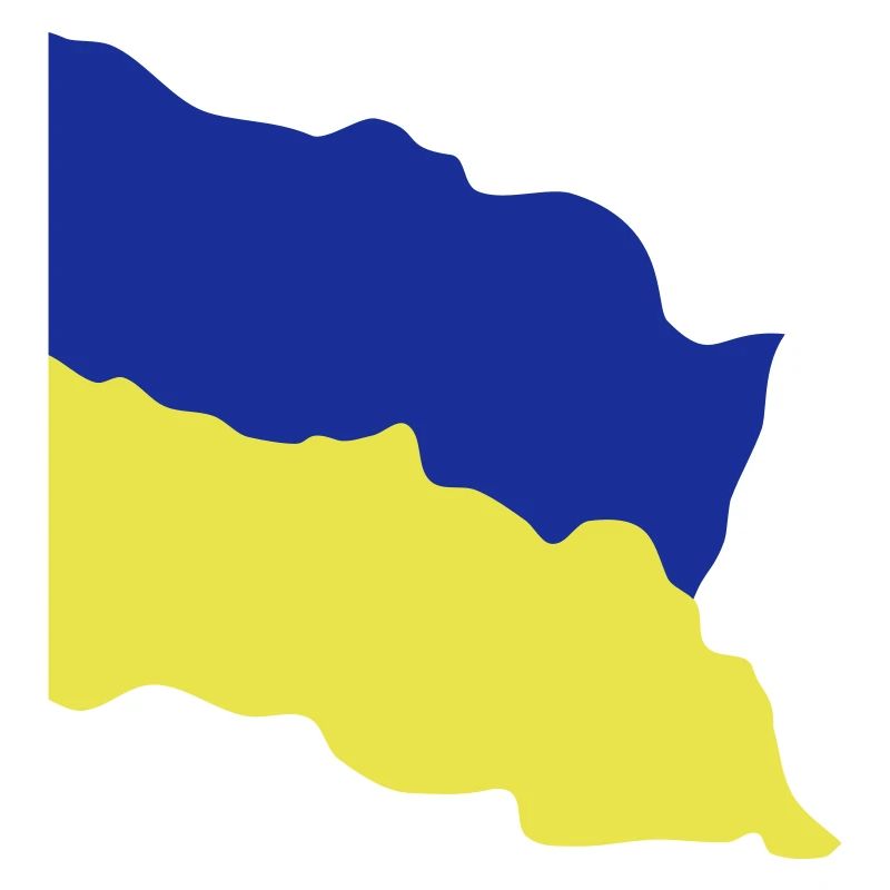 Flag Ukraine waving in the wind
