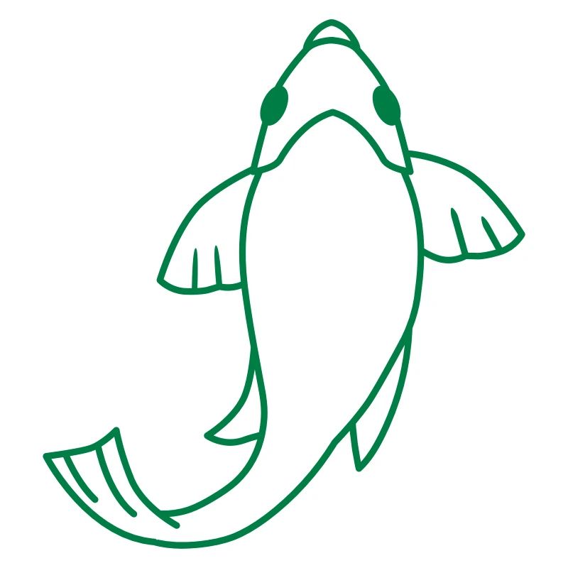 Poisson nageur de koi simple