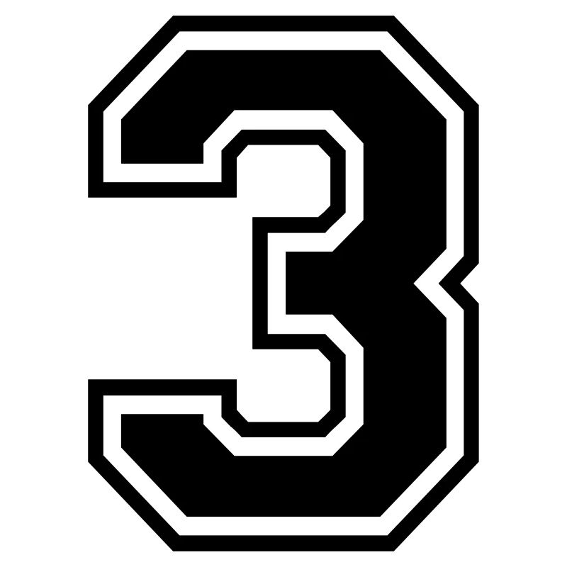 3 three number digit number back number gift