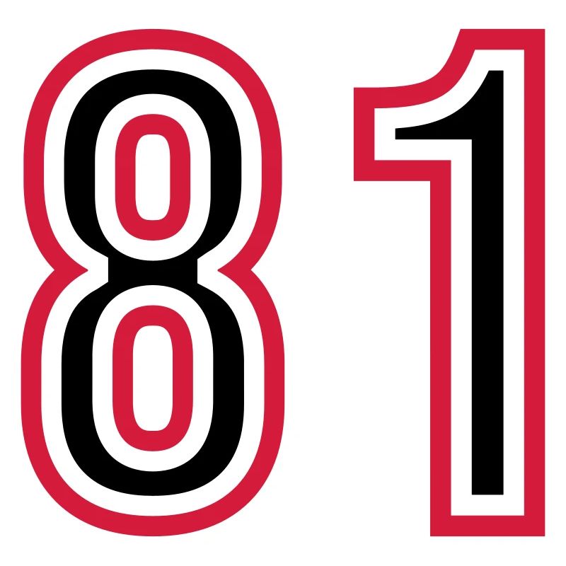 81 Number Years Jersey