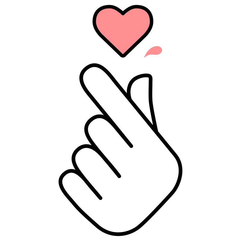 K-Pop Hand Symbol with Heart