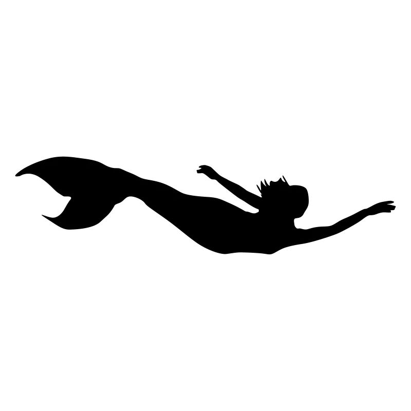 silhouette de sirène nageant