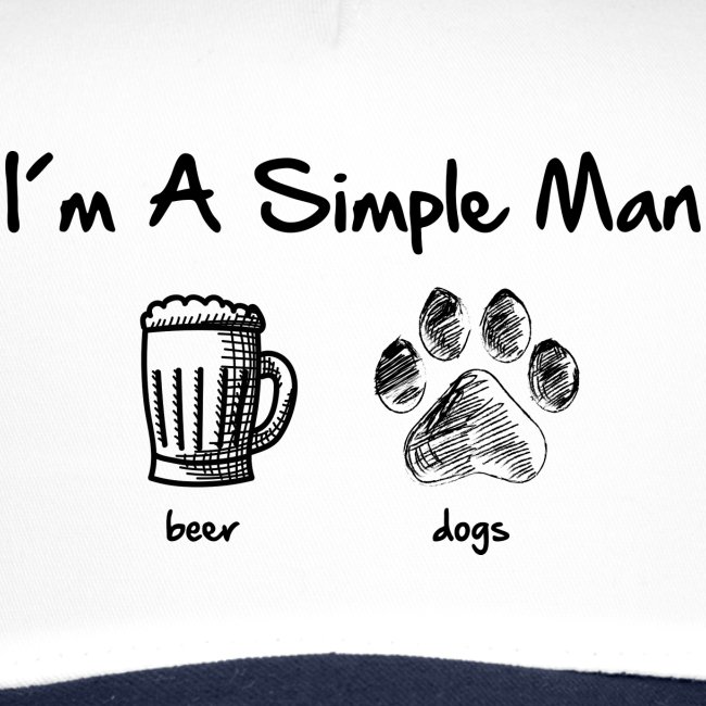 Vorschau: simple man dogs beer - Trucker Cap