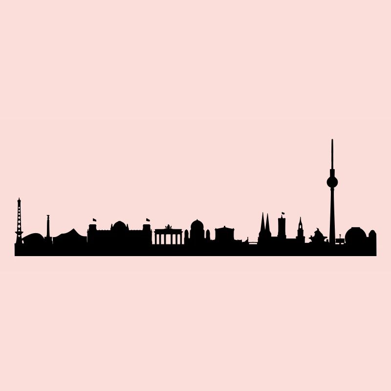Conception graphique de vecteur subtile de skyline de Berlin