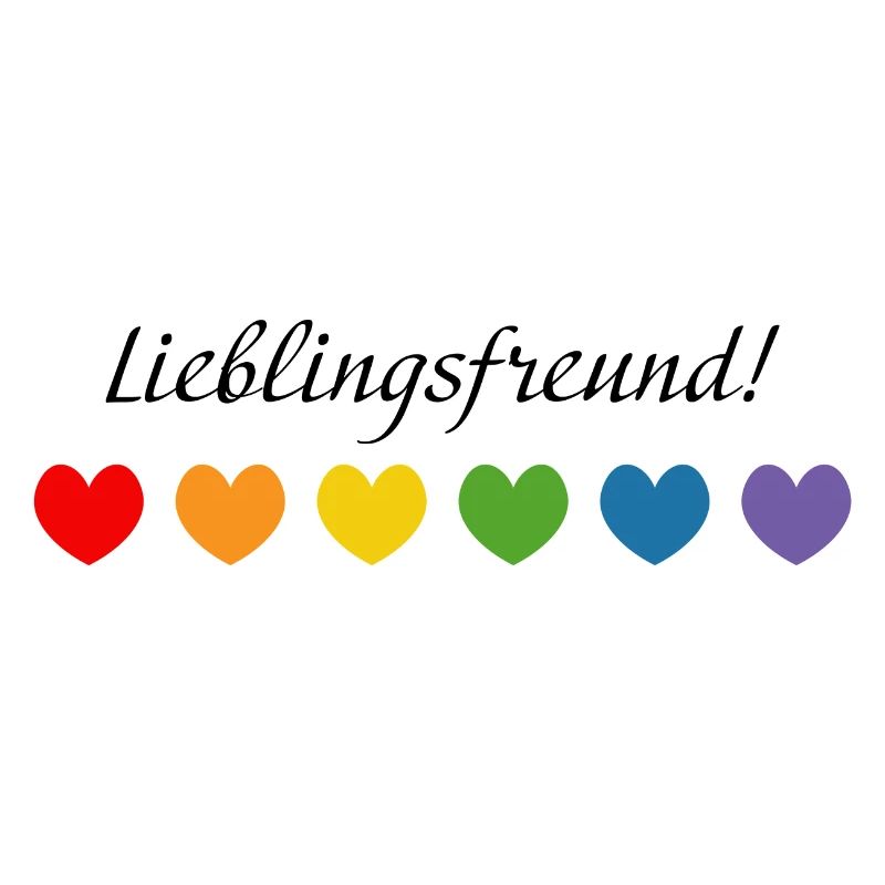 Regenbogenherzchen Lieblingsfreund