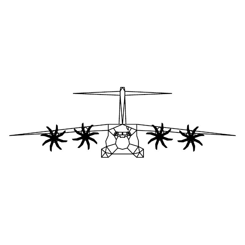 Avion de transport militaire à polygone bas