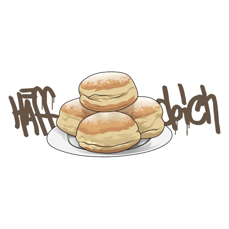 Yeast dough // doughnuts // illustration