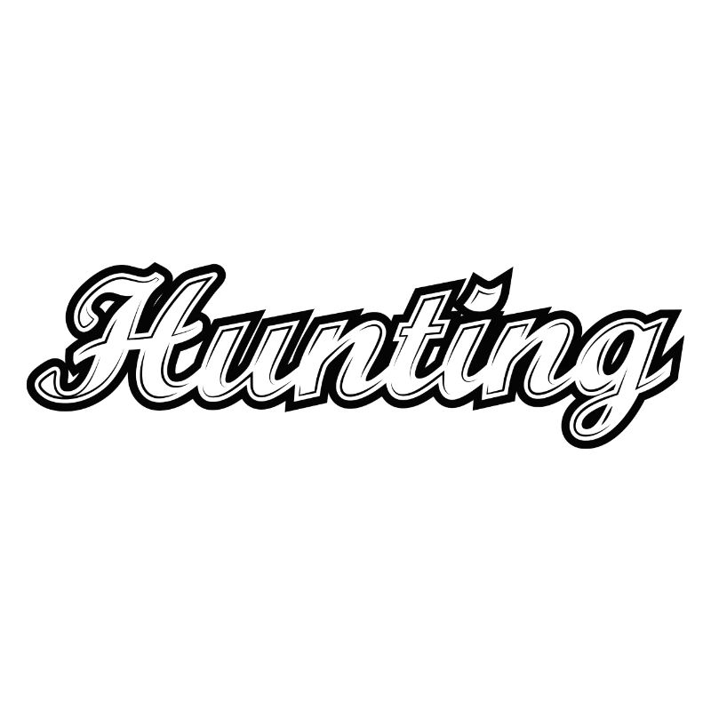 Chasse, typographie, noir et blanc