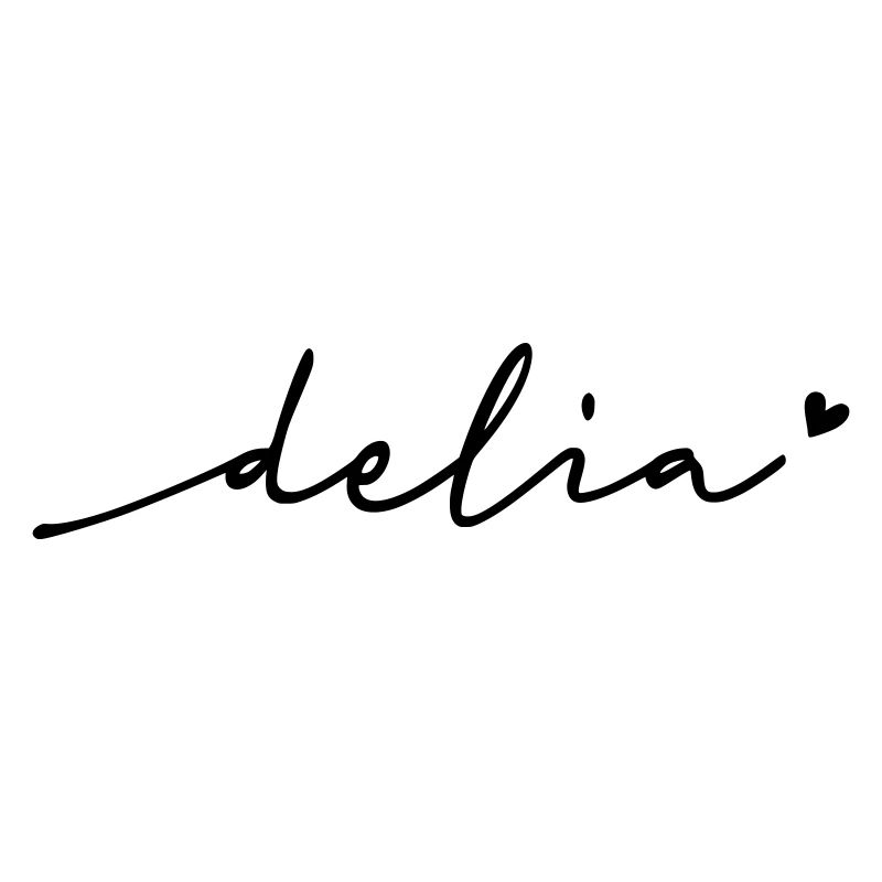 Nom cursif de Delia