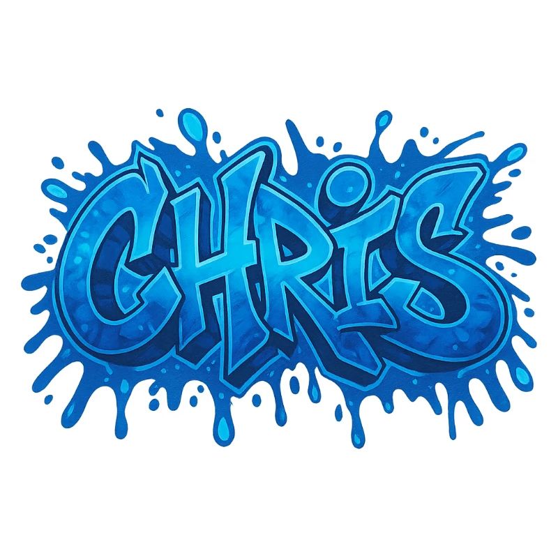 Graffiti  CHRIS Prénom cadeau idéal imprimable sur