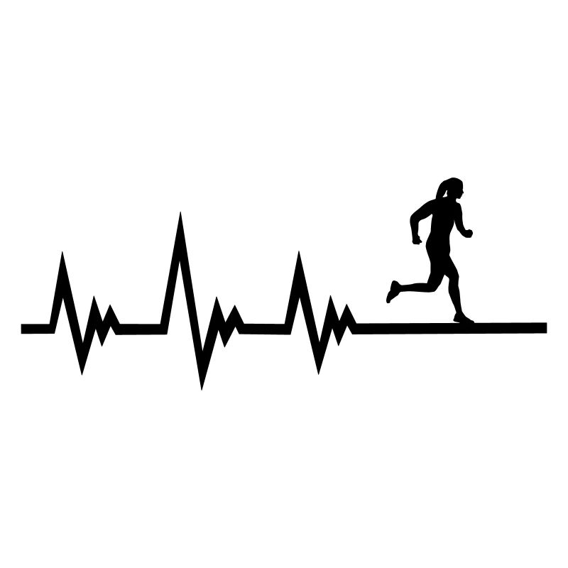 Course à pied, pouls ECG du coureur, rythme cardiaque