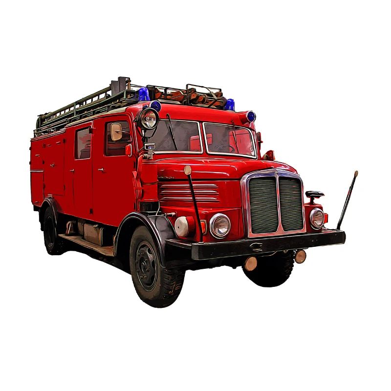 Fire brigade car DDR tank fire engine