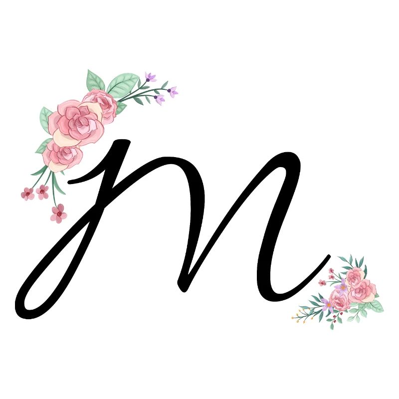 Lettre m fleurs