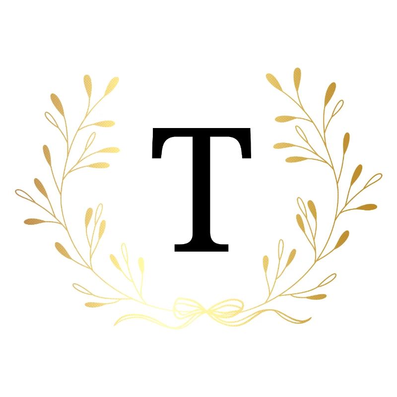 Buchstabe t Goldene Blumenkrone