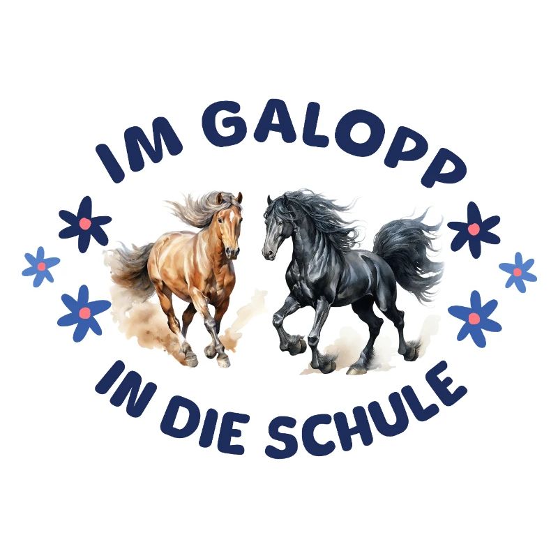Im Galopp in die Schule - 2 Pferde - Einschulung