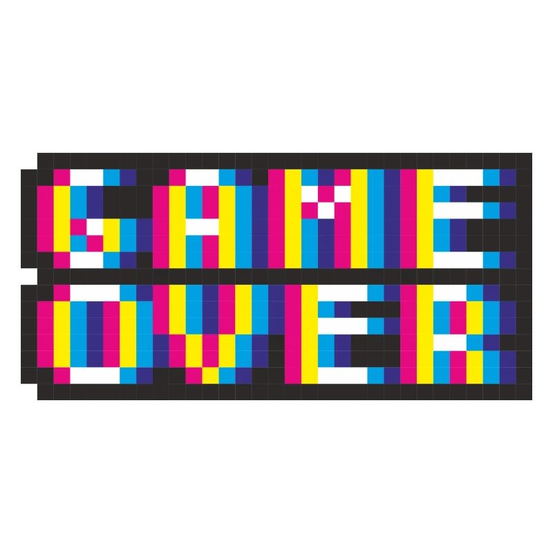 Pixelart No. 20 (Game Over) - bunt/colour