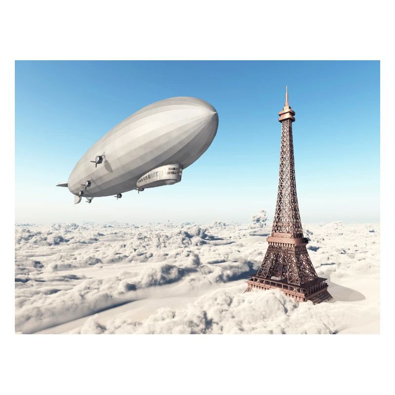 Zeppelin au-dessus de la Tour Eiffel