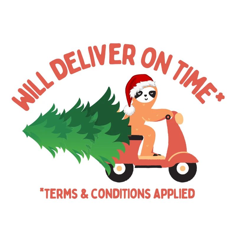 Sloth Will Deliver Christmas Tree On Time