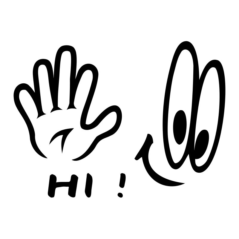 Handzeichen, Hi , Comic