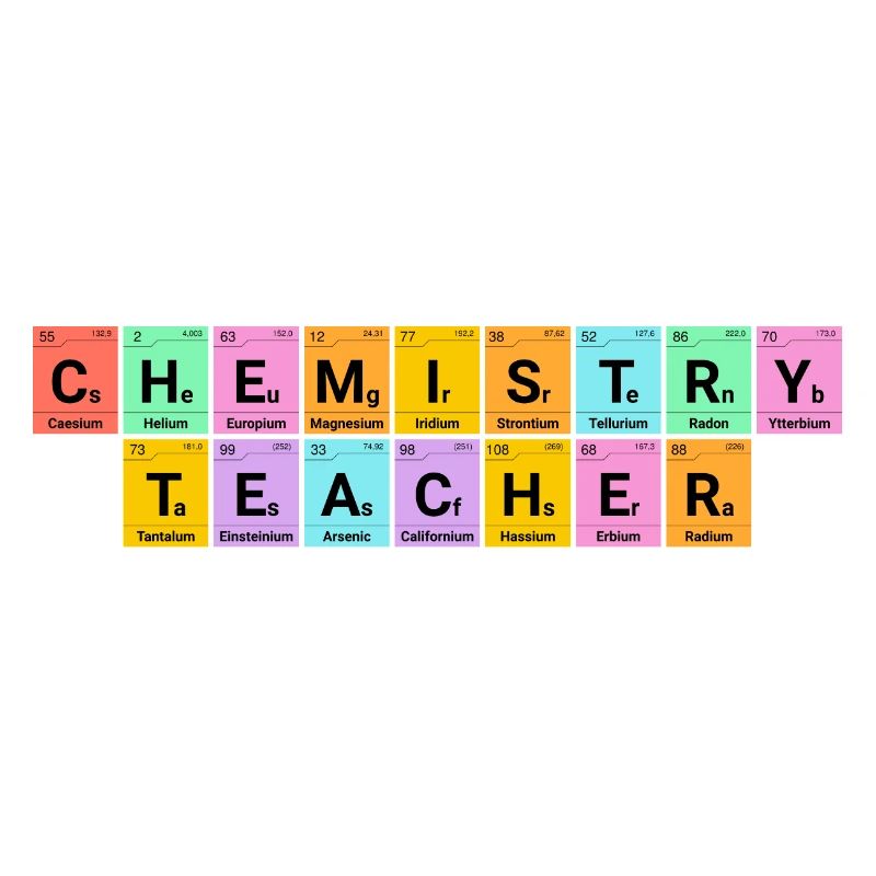 Professeur de chimie Eléments chimiques