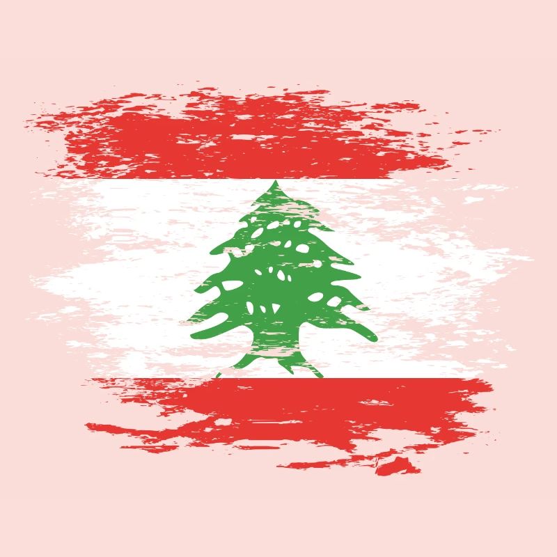 Libanon Flagge used