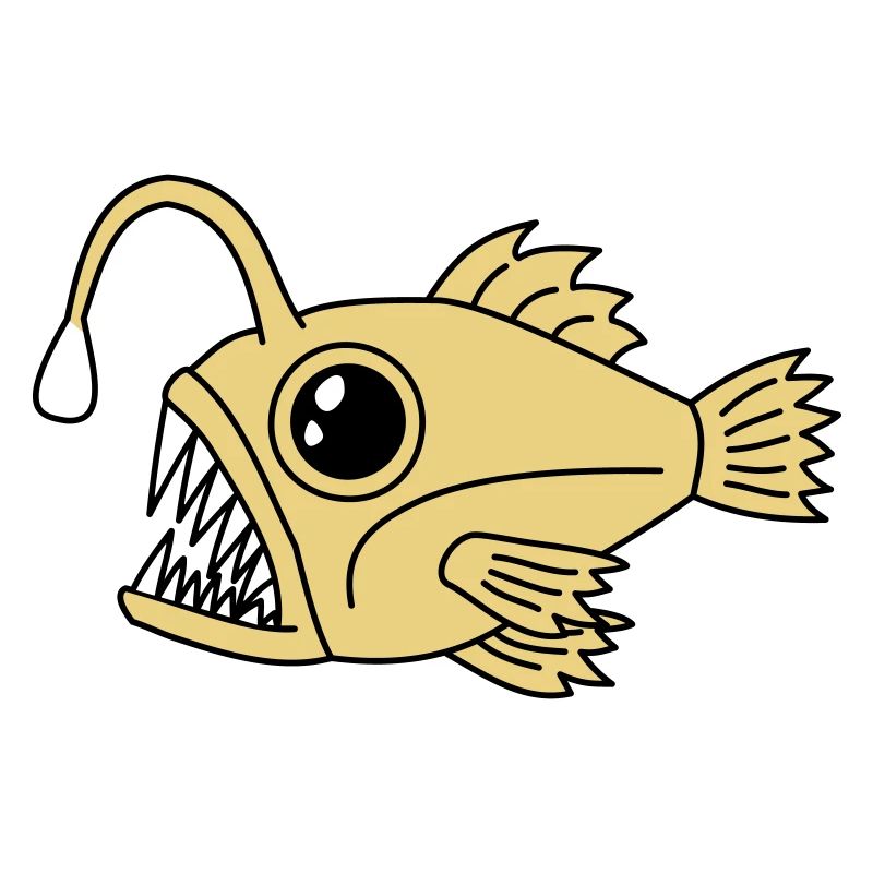 Lanternfish Deep Sea Frogfish Predatory Fish Graphic