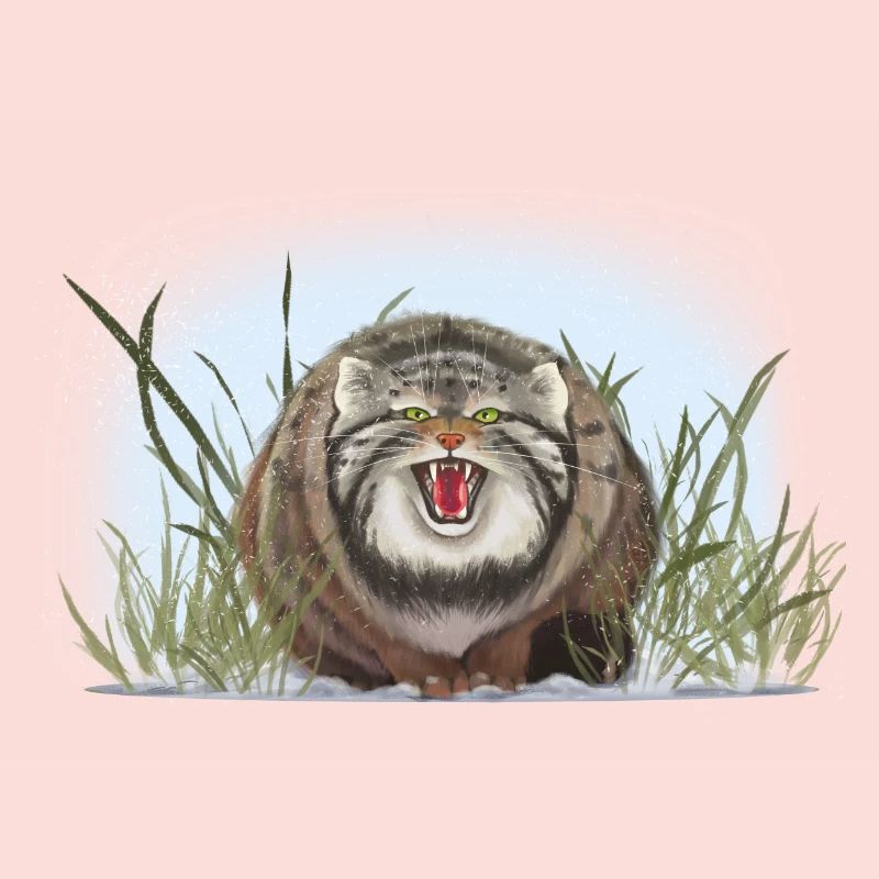 Manul does not like stroking