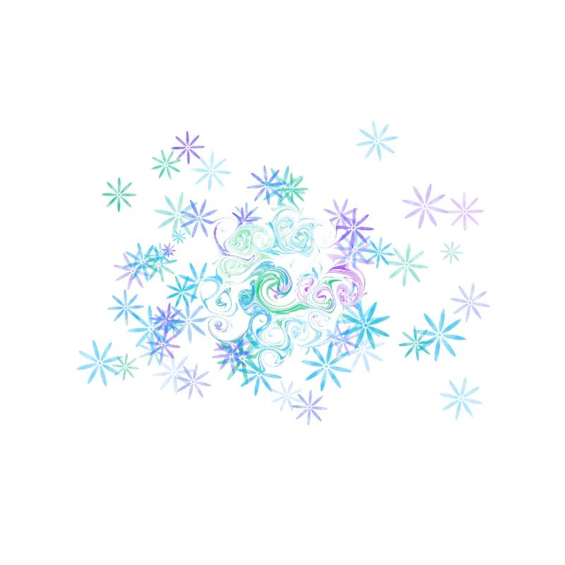 Fleurs bleues et violettes