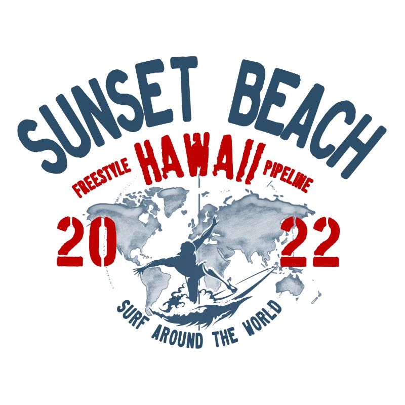 Surf around the world Sunset beach Hawaii blc