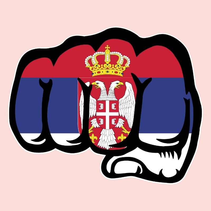 Symbole du poing du drapeau de la Serbie