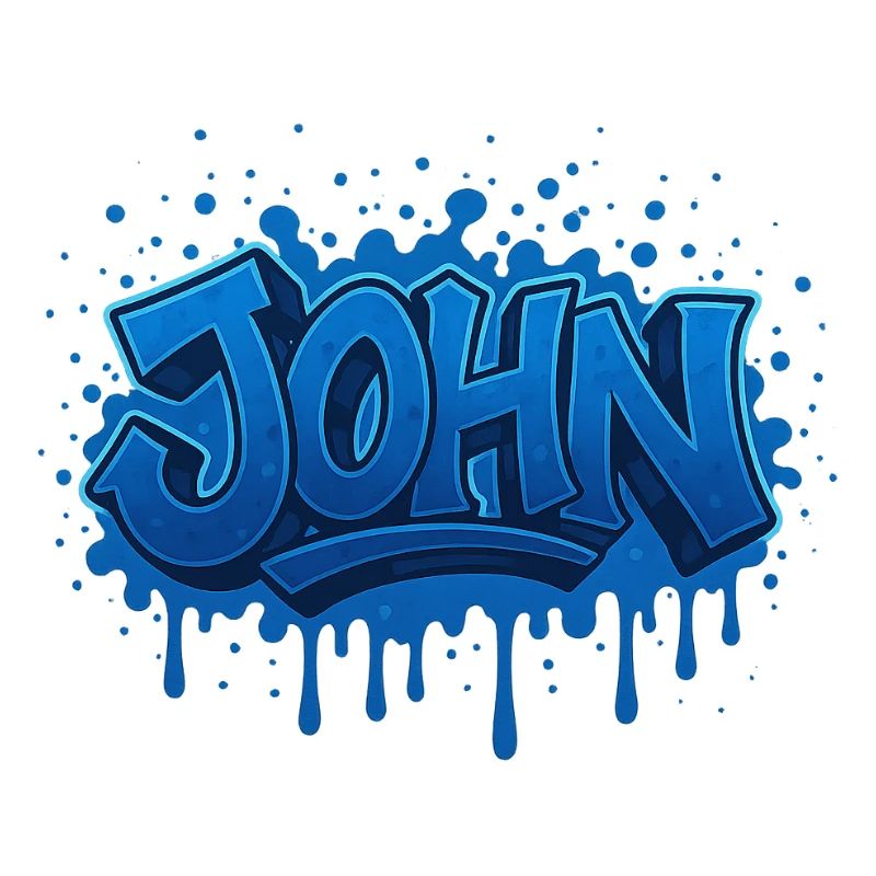 Graffiti  JOHN Prénom cadeau idéal imprimable sur 