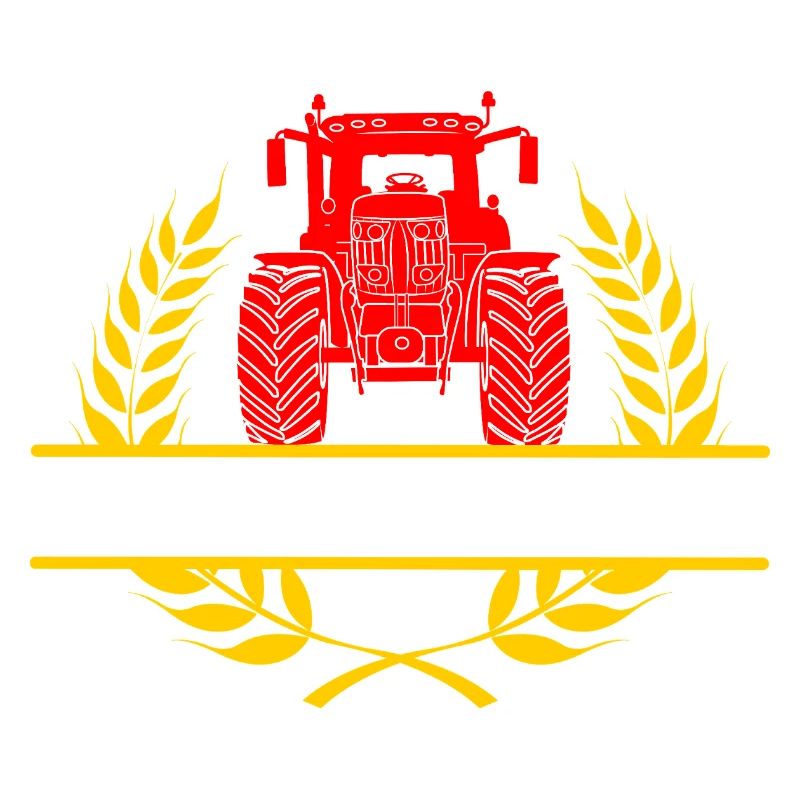 Traktor im Lorbeerkranz mit 'Orgullo Campesino'