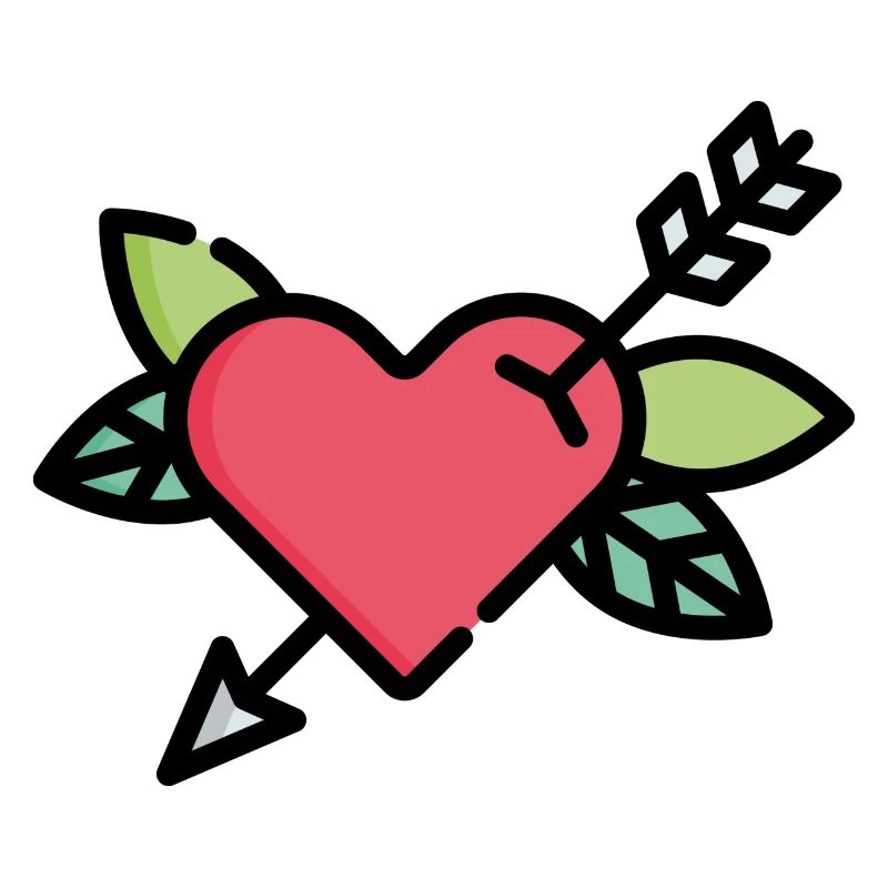 Coeur avec flèche, idée cadeau