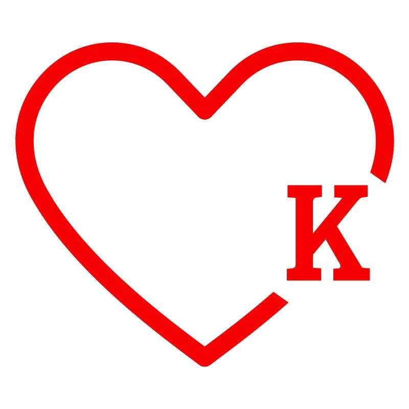 Buchstabe K Rotes Herz