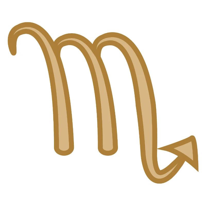 Symbole du zodiaque Scorpion bicolore doré