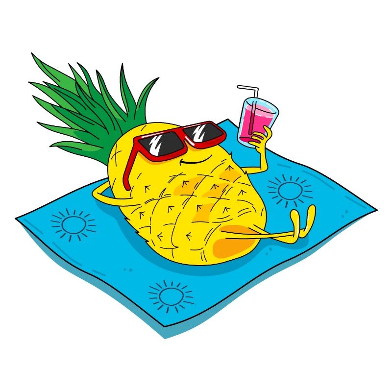Ananas am strand