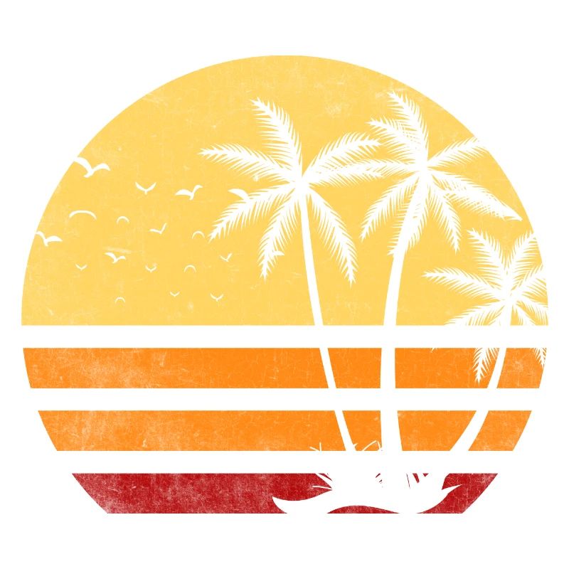 Sunset Retro Palm Trees