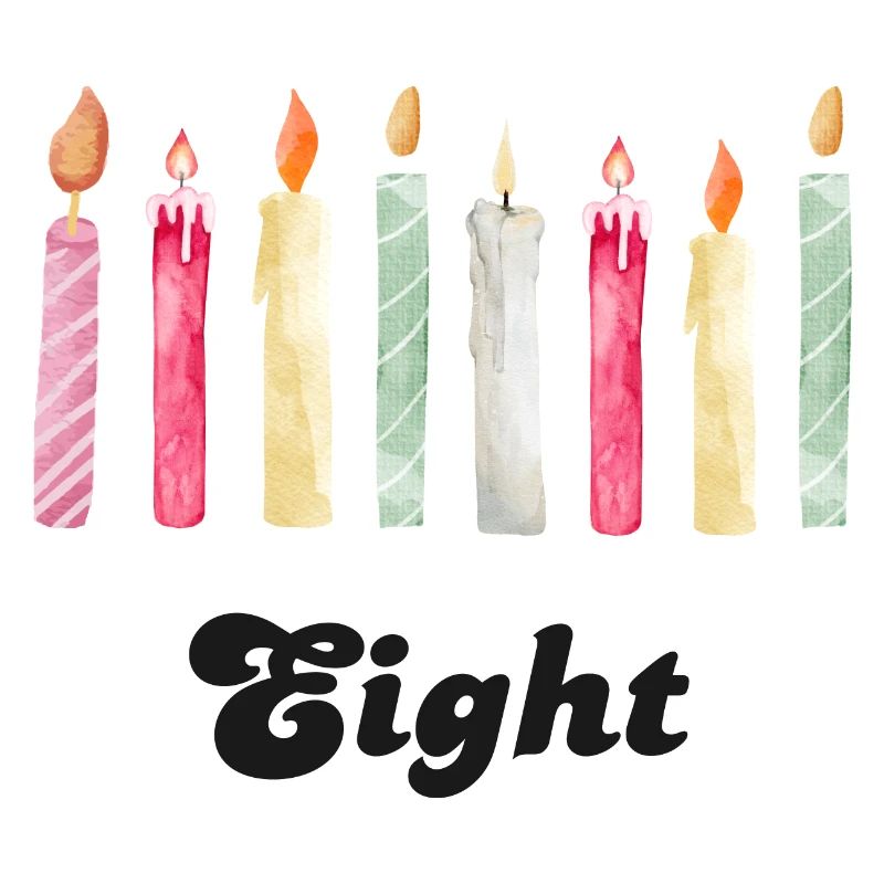 8e anniversaire bougie