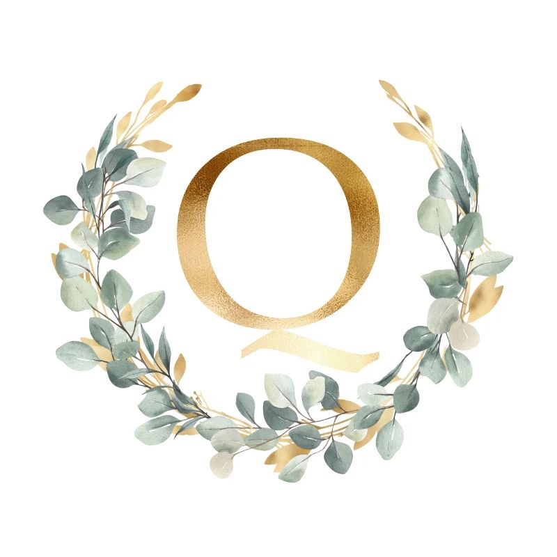 Q Monogram Eucalyptus Wreath