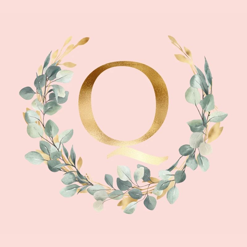 Q Monogram Eucalyptus Wreath
